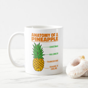 Anatomy Of A Pineapple Lovers Holidays Family Cool Coffee Mug
