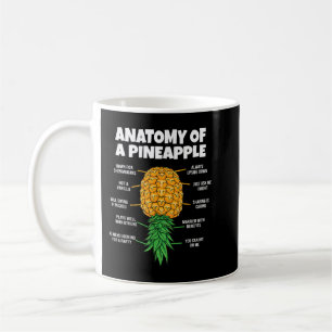 Anatomy Of A Pineapple Swinger Funny Upside Down P Coffee Mug