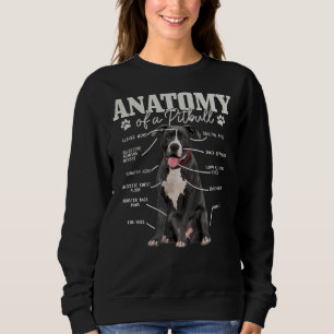 Anatomy Of A Pitbull Dog Funny Cute Pitbull Mom Pi Sweatshirt