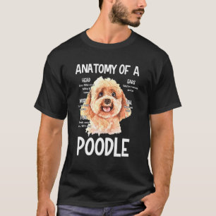 Anatomy Of A Poodle For Dog  Head Noise Ear T-Shirt