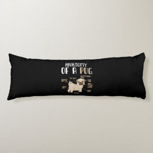 Anatomy Of A Pug Breed Dog Pet Hound Lover Body Pillow