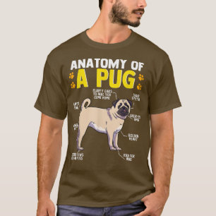 Anatomy Of A Pug Dog Funny Dog Lover Gift T-Shirt