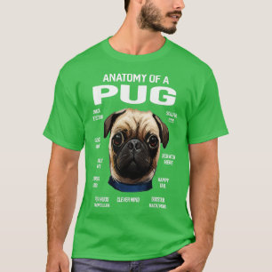 Anatomy of a Pug Dog Funny Gift T-Shirt