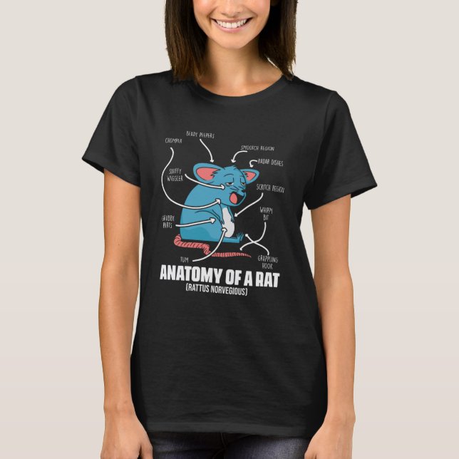 Anatomy Of A Rat  Definition for Mouse Rodent T-Shirt (Front)