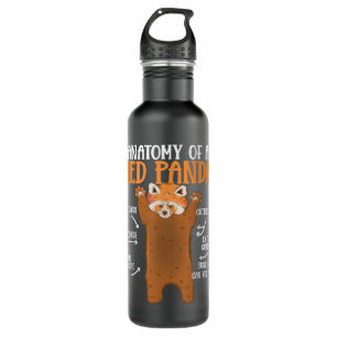 Anatomy of a Red Panda Science Zoologist Cute Pand 710 Ml Water Bottle