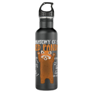 Anatomy of a Red Panda Science Zoologist Cute Pand 710 Ml Water Bottle