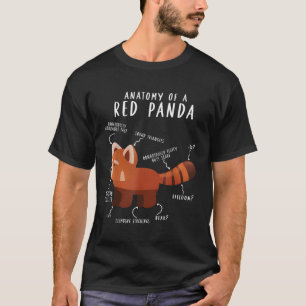 Anatomy Of A Red Panda Science Zoologist Red Panda T-Shirt