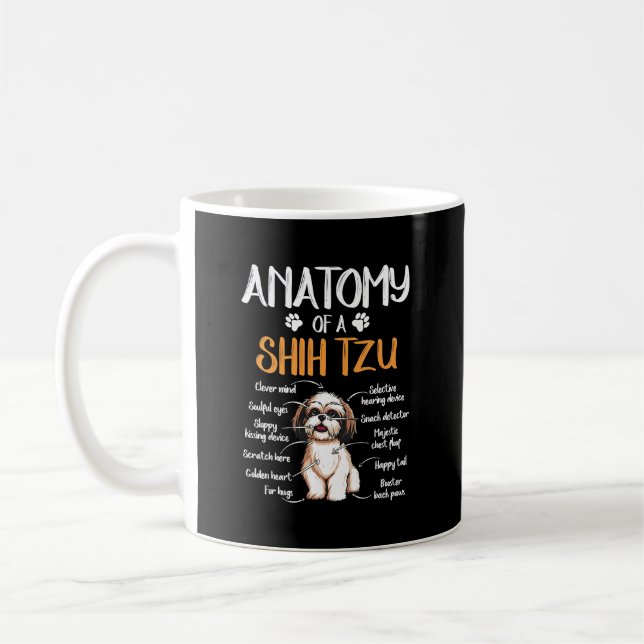 Anatomy Of A Shih Tzu/ Dog Lover  Coffee Mug (Left)