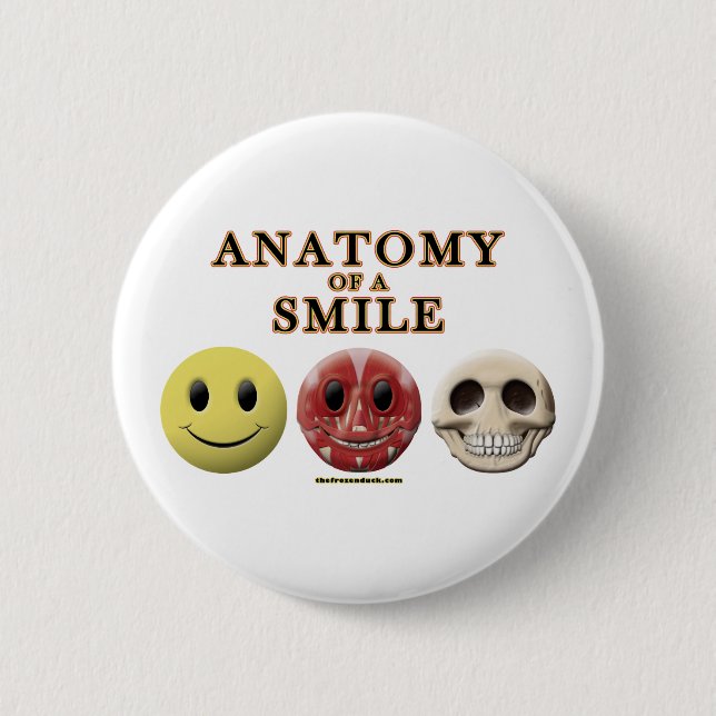 Anatomy of a Smile 2 Inch Round Button (Front)