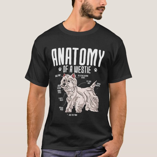 Anatomy Of A West Highland White Terrier T-Shirt (Front)