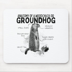 Anatomy Of A Woodchuck Or Groundhog Funny Animal R Mouse Pad