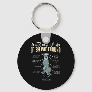 Anatomy Of An Irish Wolfhound  Keychain