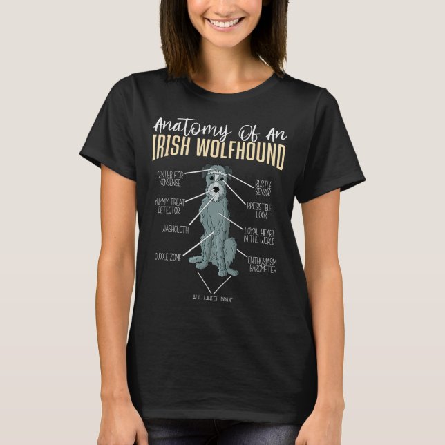 Anatomy Of An Irish Wolfhound  T-Shirt (Front)