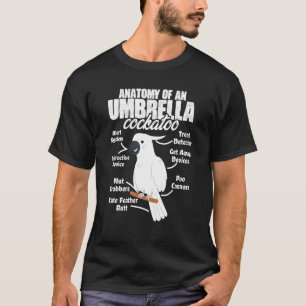 Anatomy Of An Umbrella Cockatoo Parrot Birdwatch B T-Shirt