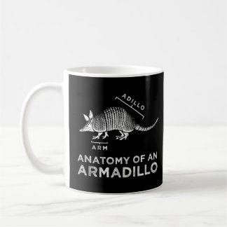 Anatomy Of Armadillo Funny Texas Armadillos Wildli Coffee Mug