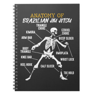 Anatomy of Brazilian Jiu Jitsu Fighter Skeleton Notebook