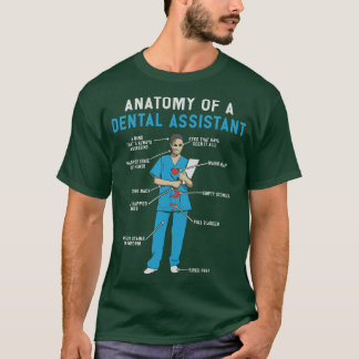Anatomy of Dental Assistant TShirt and Gifts Funny