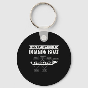 Anatomy Of Dragon Boat Racing Lover Boats Racer Bo Keychain