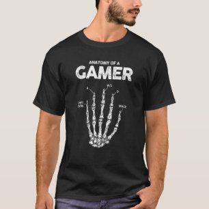 Anatomy Of Gamer Skeleton Hand Gaming Gamer T-Shirt
