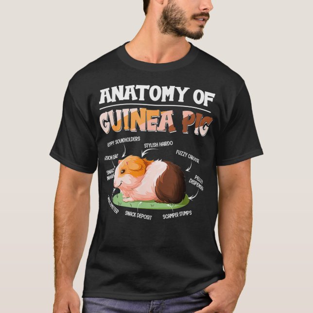 Anatomy Of Guinea Pig Cute Furry Potato Mom Cavy M T-Shirt (Front)
