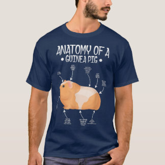 Anatomy of Guinea Pigs Pig Funny Cute Pet T-Shirt