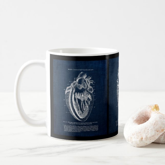 Anatomy of Human Heart Coffee Mug (With Donut)