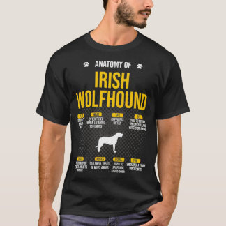 Anatomy Of Irish Wolfhound Dog Lover  T-Shirt