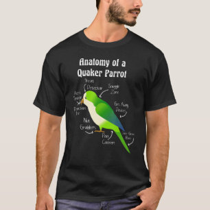 Anatomy of Quaker Parrot Monk Parakeet Classic T-Shirt