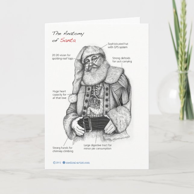 Anatomy of Santa Holiday Card (Front)