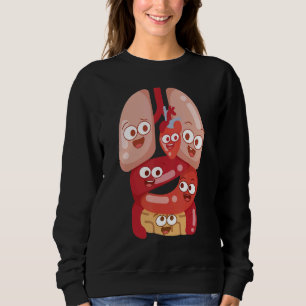 Anatomy Physiology Heart Lungs Vital Organs Illust Sweatshirt