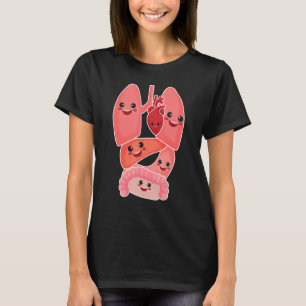 Anatomy Physiology Heart Lungs Vital Organs Illust T-Shirt