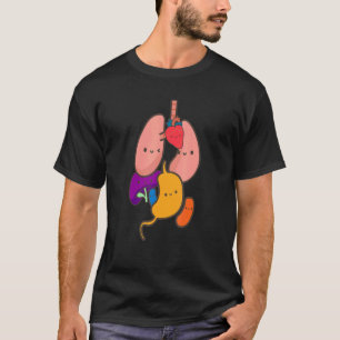 Anatomy Physiology Heart Lungs Vital Organs Illust T-Shirt