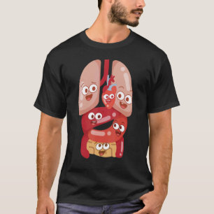 Anatomy Physiology Heart Lungs Vital Organs Illust T-Shirt