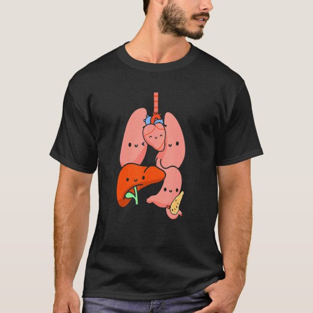 Anatomy Physiology Heart Lungs Vital Organs Illust T-Shirt (Front)