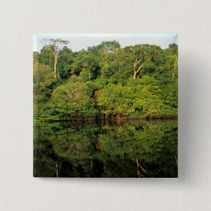 Anavilhanas, Amazonas, Brazil. Rainforest river 2 Inch Square Button