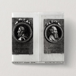 Anaxagorus and Epictetus 2 Inch Square Button