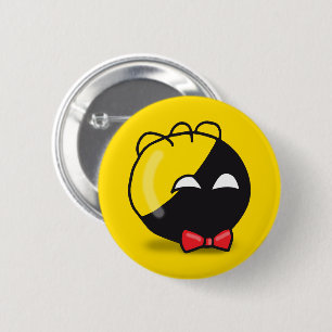 Ancap ball Polandball cute meme red bow 2 Inch Round Button