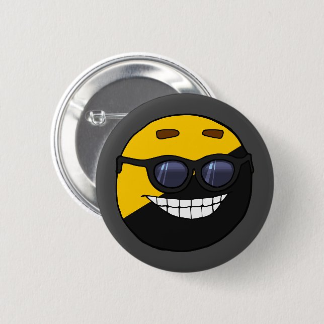Ancap ball Polandball cute meme sunglasses thug 2 Inch Round Button (Front & Back)