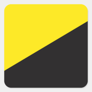 Ancap flag Anarchocapitalism yellow and black Square Sticker