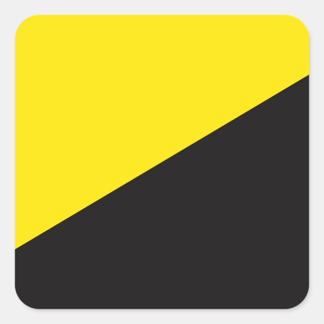 Ancap flag Anarchocapitalism yellow and black Square Sticker (Front)