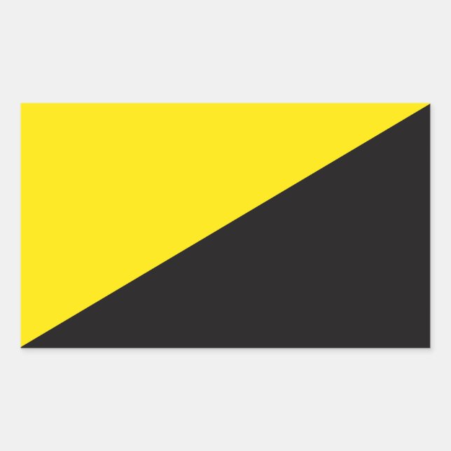 Ancap flag Anarchocapitalism yellow and black Sticker (Front)