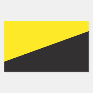 Ancap flag Anarchocapitalism yellow and black Sticker