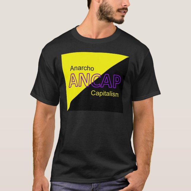 ANCAP Yellow and Black Flag T-Shirt (Front)