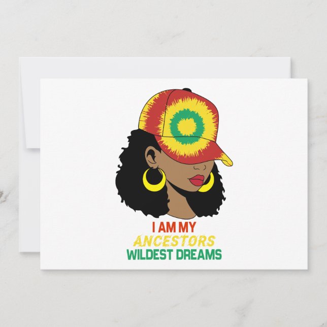  Ancestors Wildest Dreams Black History Month Invitation (Front)