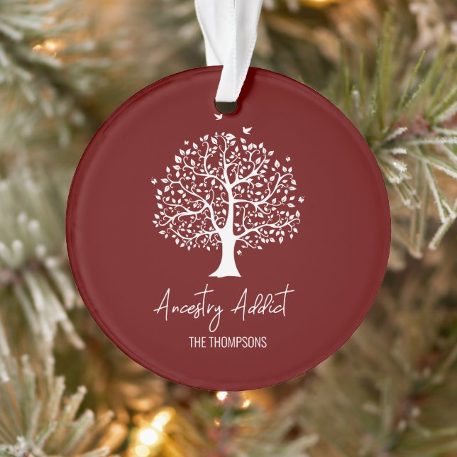 Ancestry Addict Family Tree Ornament (Tree)