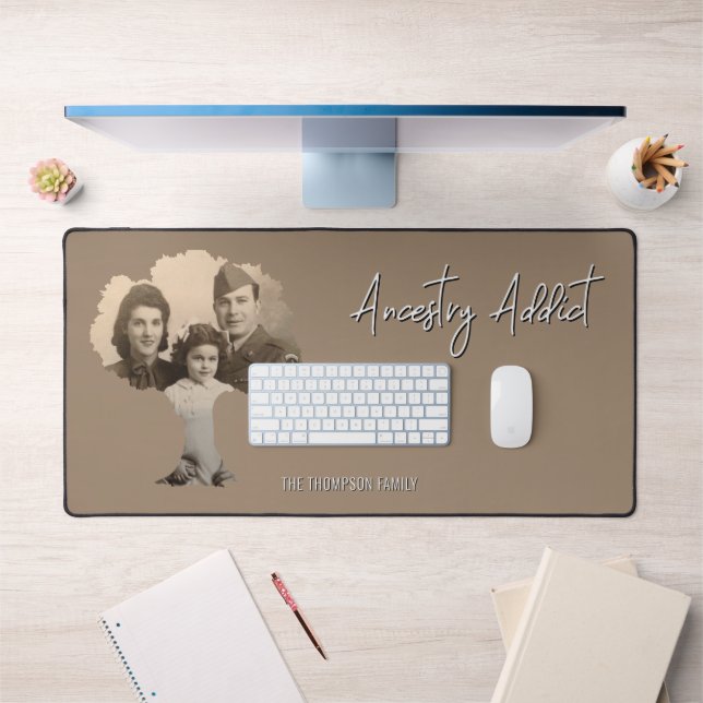 Ancestry Addict Family Tree Photo Desk Mat (Office 1)