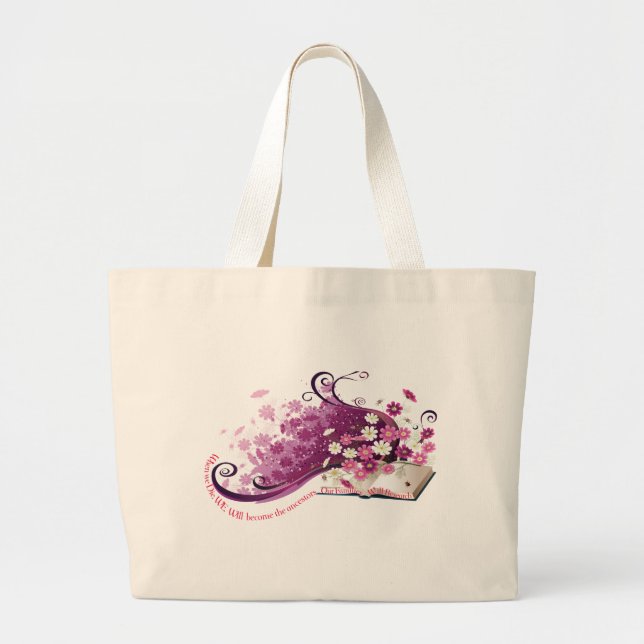 Ancestry Book Large Tote Bag (Front)