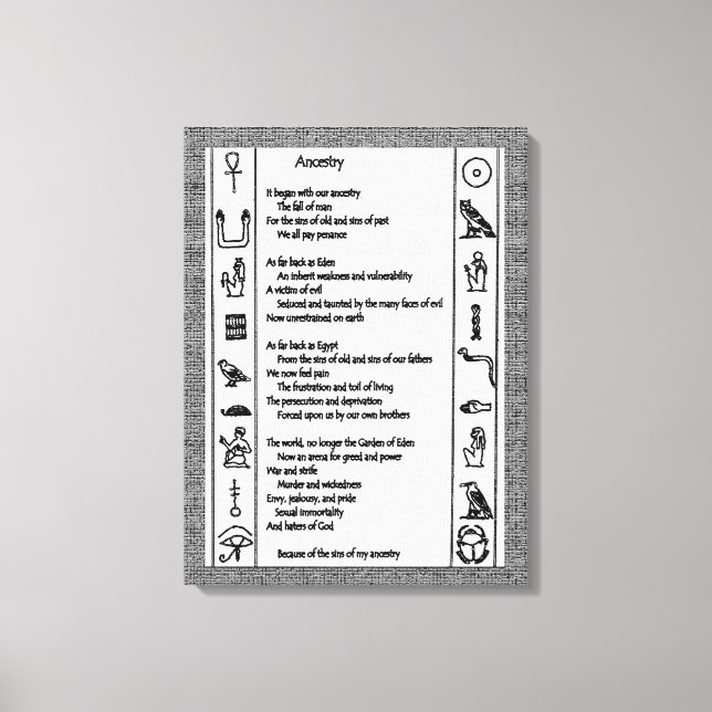 Ancestry Canvas Print (Front)