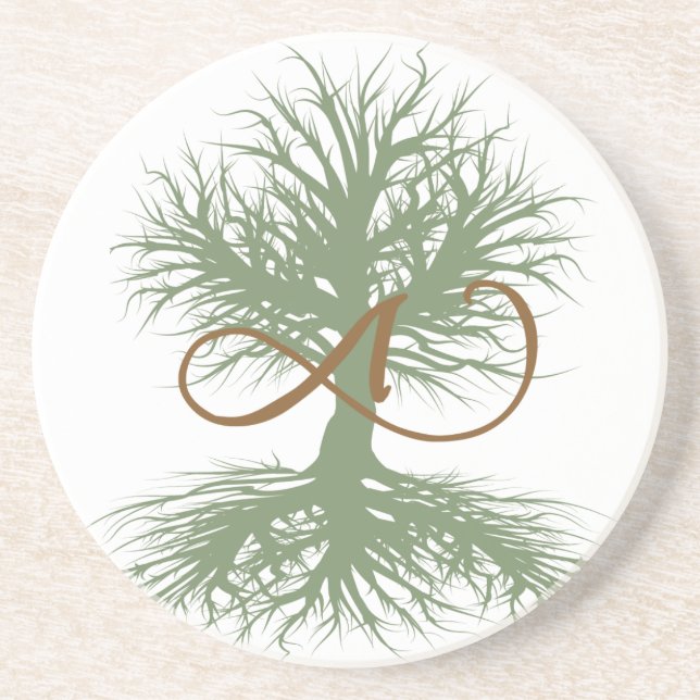 ancestry shop logo coaster (Front)