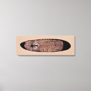 Ancêtre Maori Bouclier Tribal Enveloppé Toile